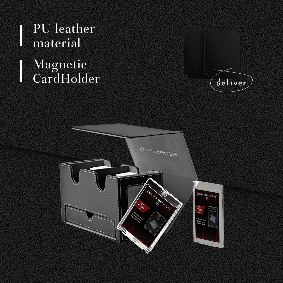 Card Deck Box with MTG Commander & MTG Deck Box with 2 Commander Display and Dice Tray