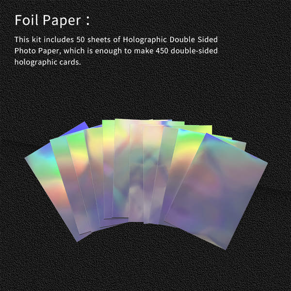 holographic card paper Ultimate Proxy Making Bundle – 50 Sheets Double-Sided – Crycry's Secret Lair Transparent pouch kit for::Extension Jewish Fluxx sbpk Crafted from durable cardstock Arcanine EX - The