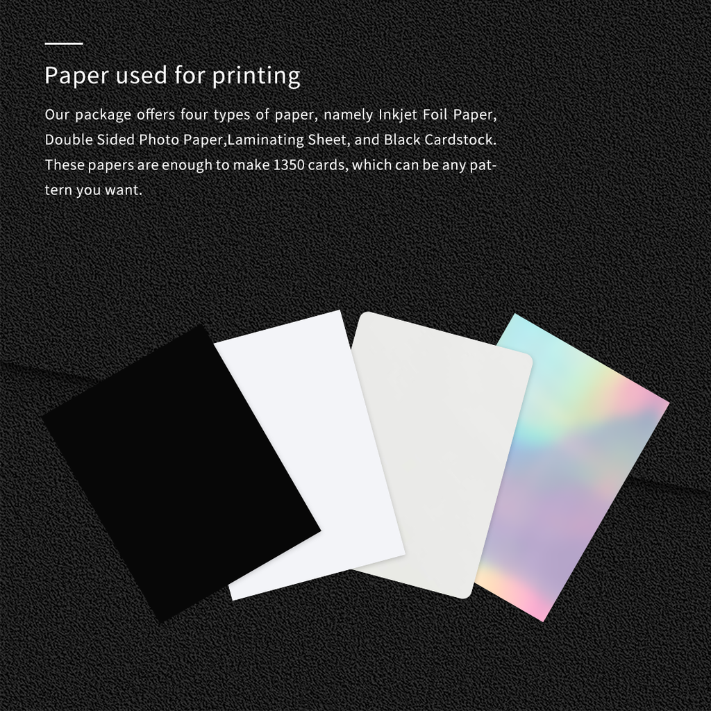 Contains materials capable of producing 1350 cards (including Rainbow Foil)